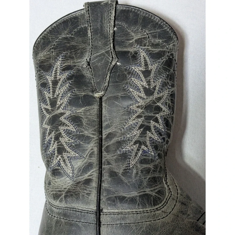Corral Western Leather Cowboy Boots Gray - Boys Size 9‎ 1/2